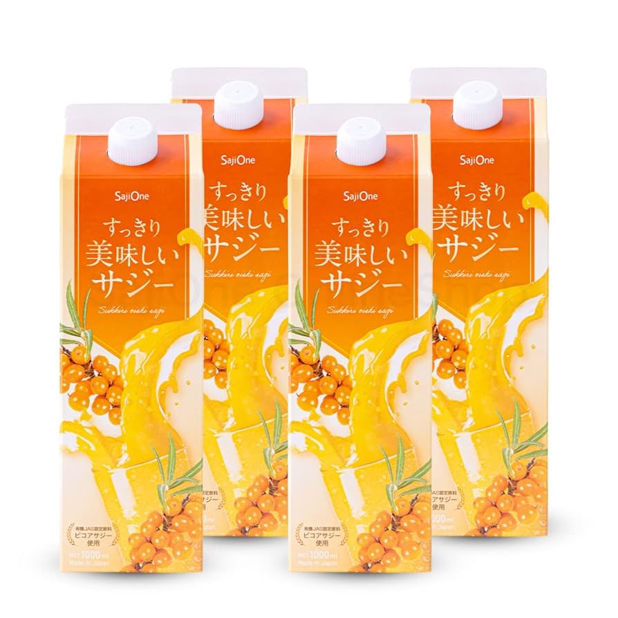 Amazon.co.jp: すっきり美味しいサジー 1000ml 4本セット 鉄分